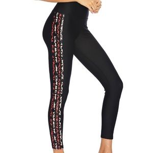 Beach Riot Leggings Striped Cheetah Print XS